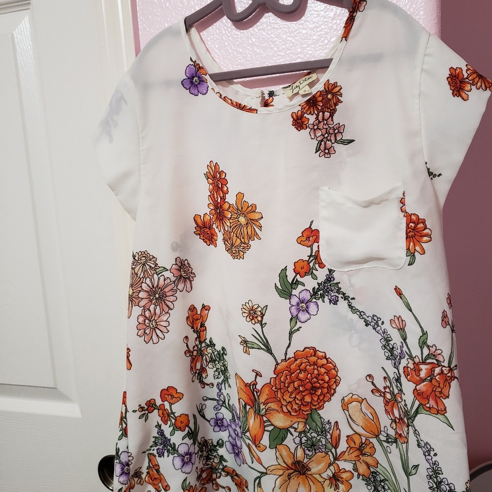White Floral Top
